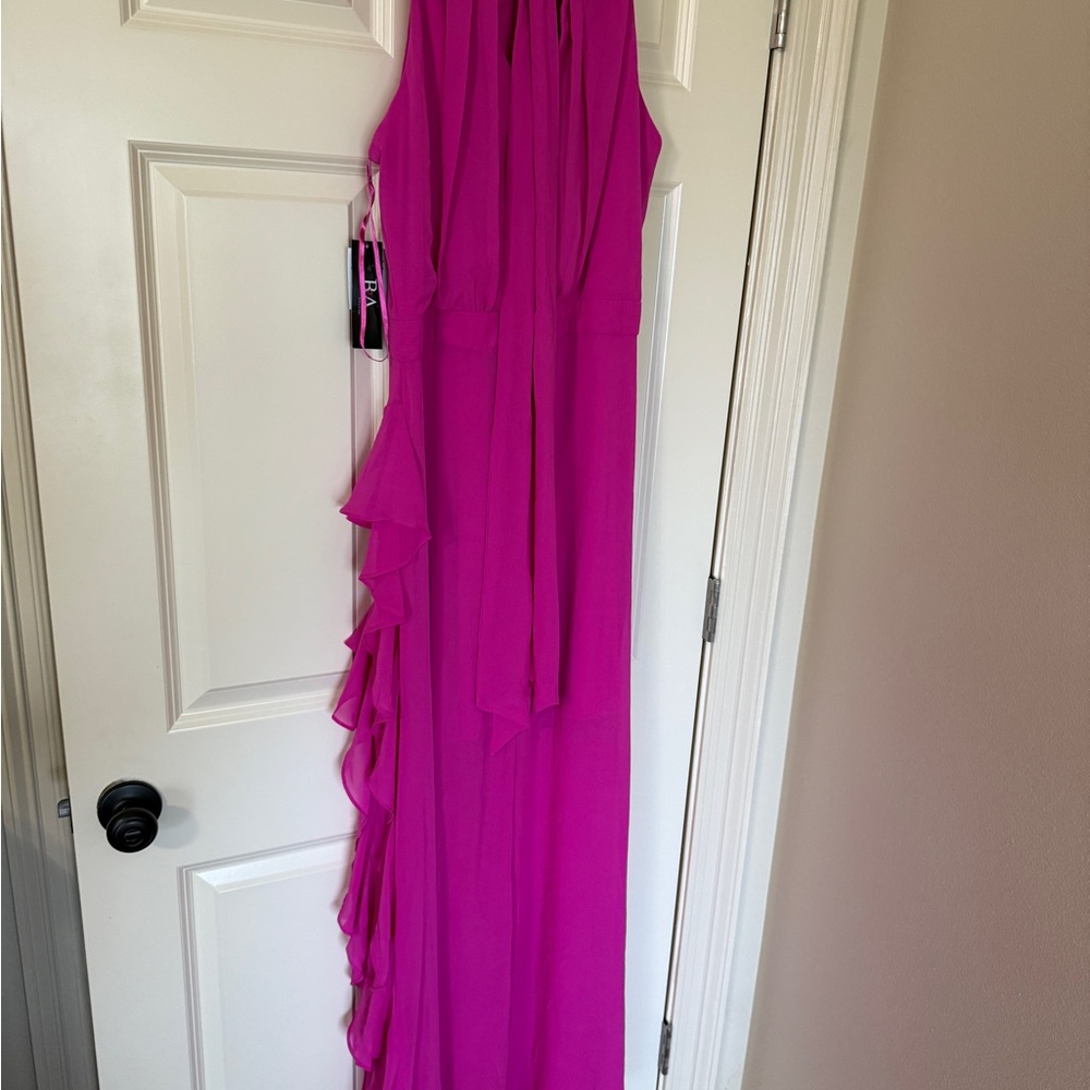Betsy & Adam Fuchsia Sleeveless Dress Flowy Ruffles - Picture 3 of 8